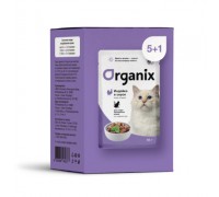 Organix Набор паучей 5+1 в подарок для стерилизованных кошек: индейка в соусе. Вес: 510 г