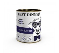 Best Dinner Super Premium консервы для щенков и собак с перепелкой. Вес: 340 г