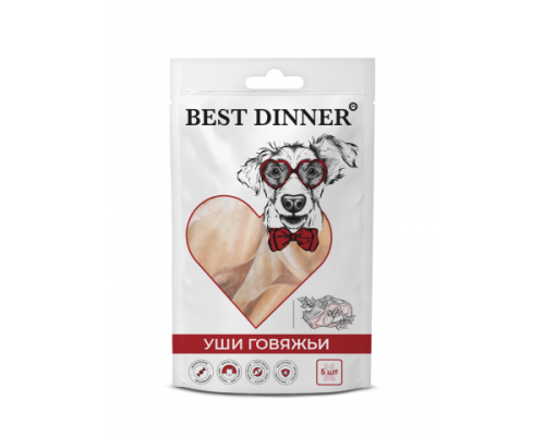 Best Dinner лакомство сухое для собак «Уши говяжьи»