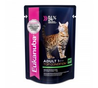 Eukanuba Adult Top Condition влажный рацион с говядиной в соусе для взрослых кошек. Вес: 85 г