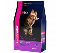Eukanuba Kitten Healthy Start сбалансиованный сухой корм для котят. Вес: 400 г