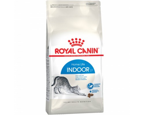 Royal Canin Indoor 27 Корм сухой сбалансированный для взрослых кошек, живущих в помещении. Вес: 400 г