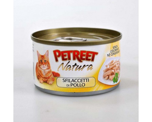 PETREET Chicken shred консервы для кошек куриная грудка 70 г